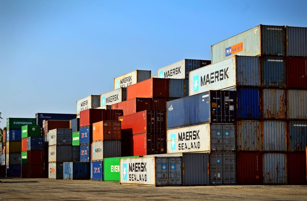 Pallets and freight in a warehouse